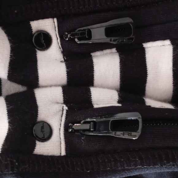 🖤Lauren Ralph Lauren🖤 - Black/White Striped Full-Zip Jacket - Picture 6 of 12